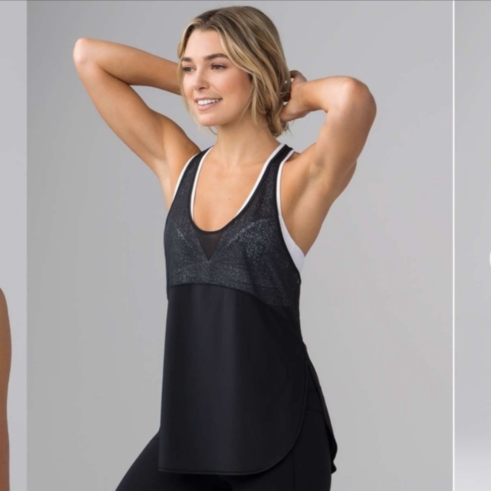 Lululemon Twist & Train Tank Black Womens Size 4/6